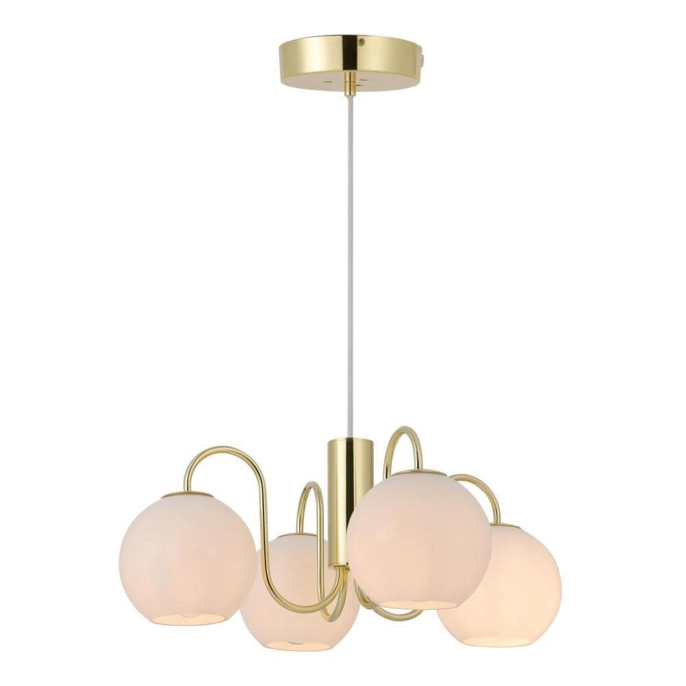 Hanglamp Franca 4-lichts messing
