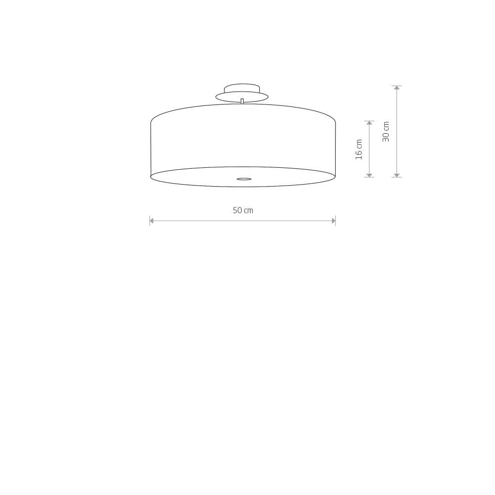 Witte plafondlamp Viviane Ø 50cm Lyora 5903139639194
