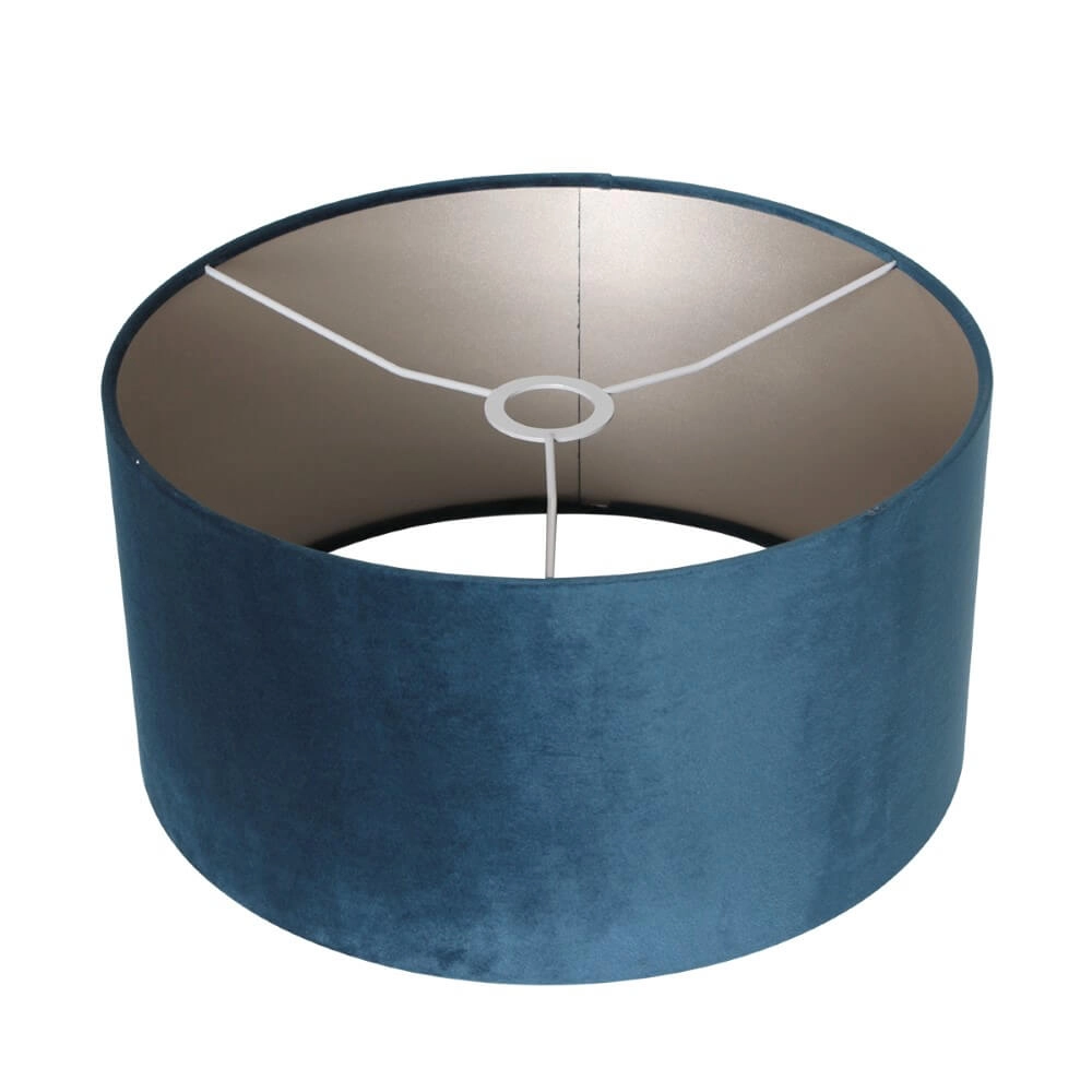 Zwarte vloerlamp Prestige Chic met blauwe kap Steinhauer 8712746147278