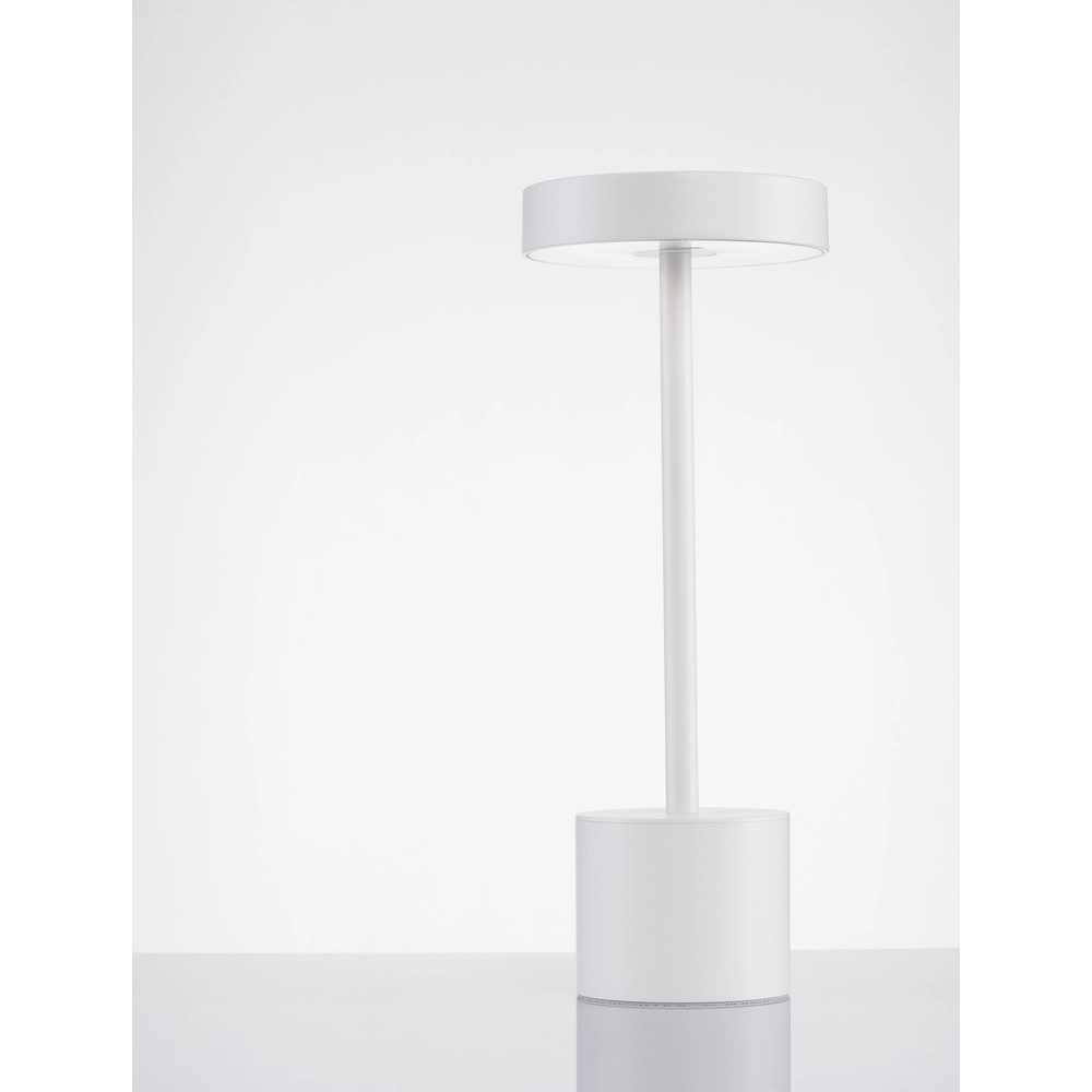 Design tafellamp Fumo oplaadbaar wit