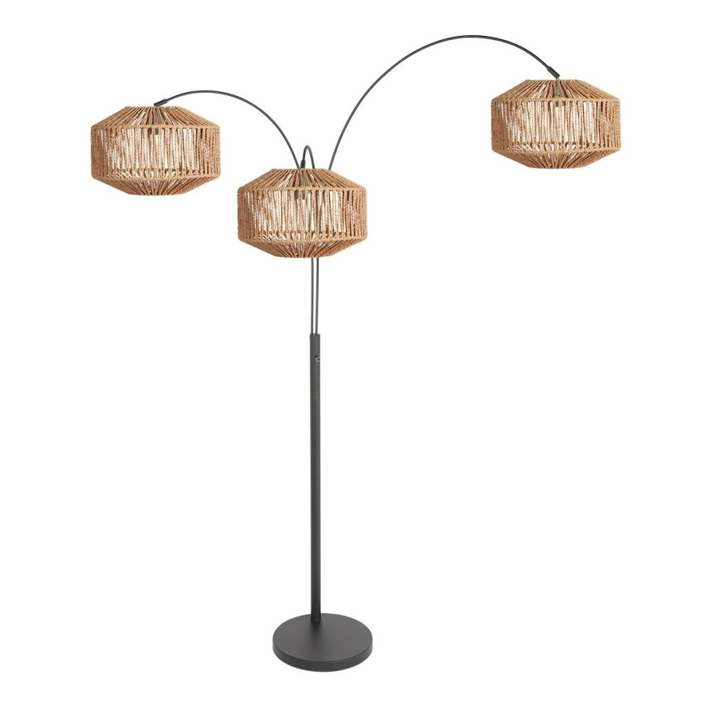 Vloerlamp Sparkled Light met rotan kappen Steinhauer 8712746182903