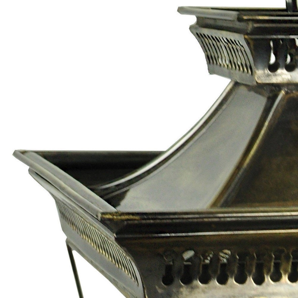 Antieke hanglamp Pagoda M 3-lichts - koper gevlamd (AB) Limehouse