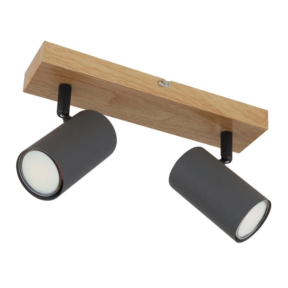 Plafondlamp 2-lichts Robby hout Globo 9007371430529