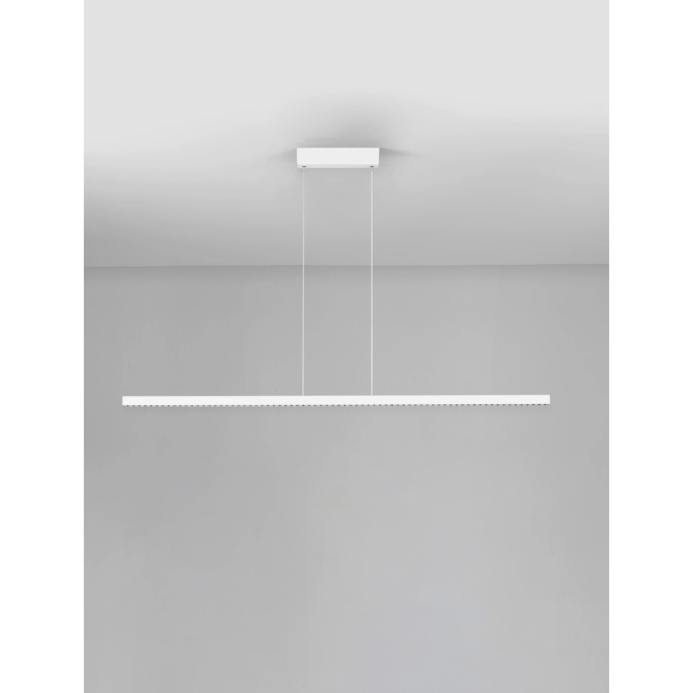Rechte hanglamp Deos wit