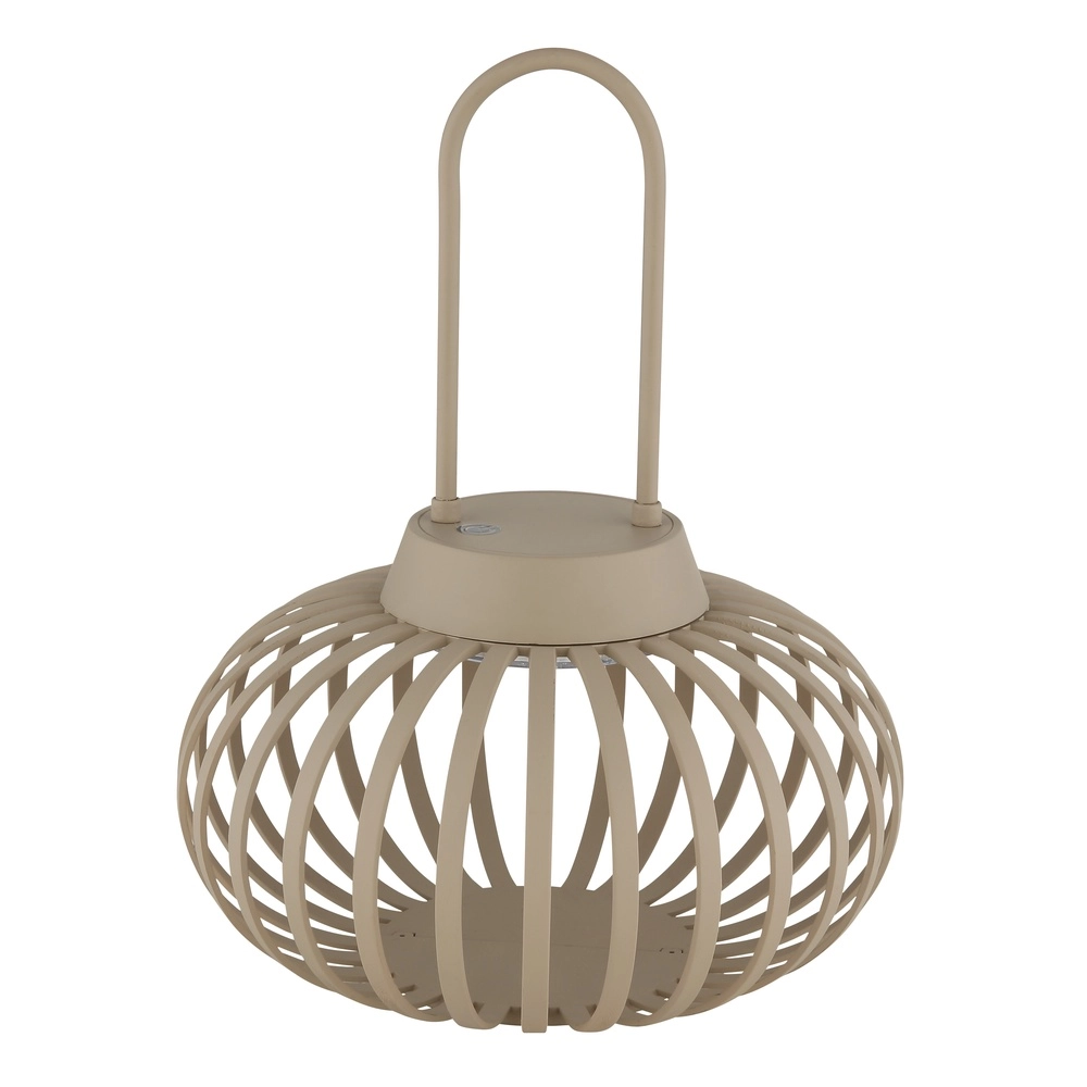 Moderne tafellamp Allegra zand bruin oplaadbaar Globo 9007371525584
