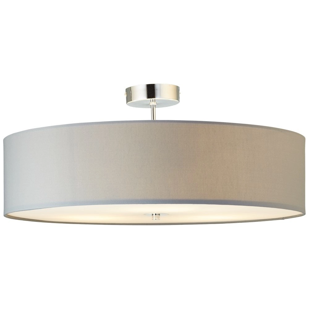 Grijze plafondlamp Andria Ø 60cm