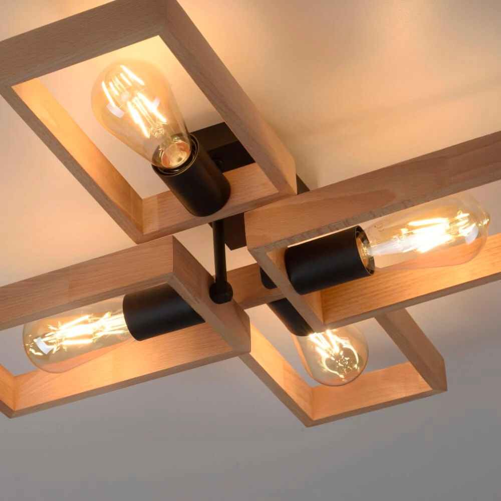Landelijke plafondlamp Franky 4-lichts Just Light 4043689967949