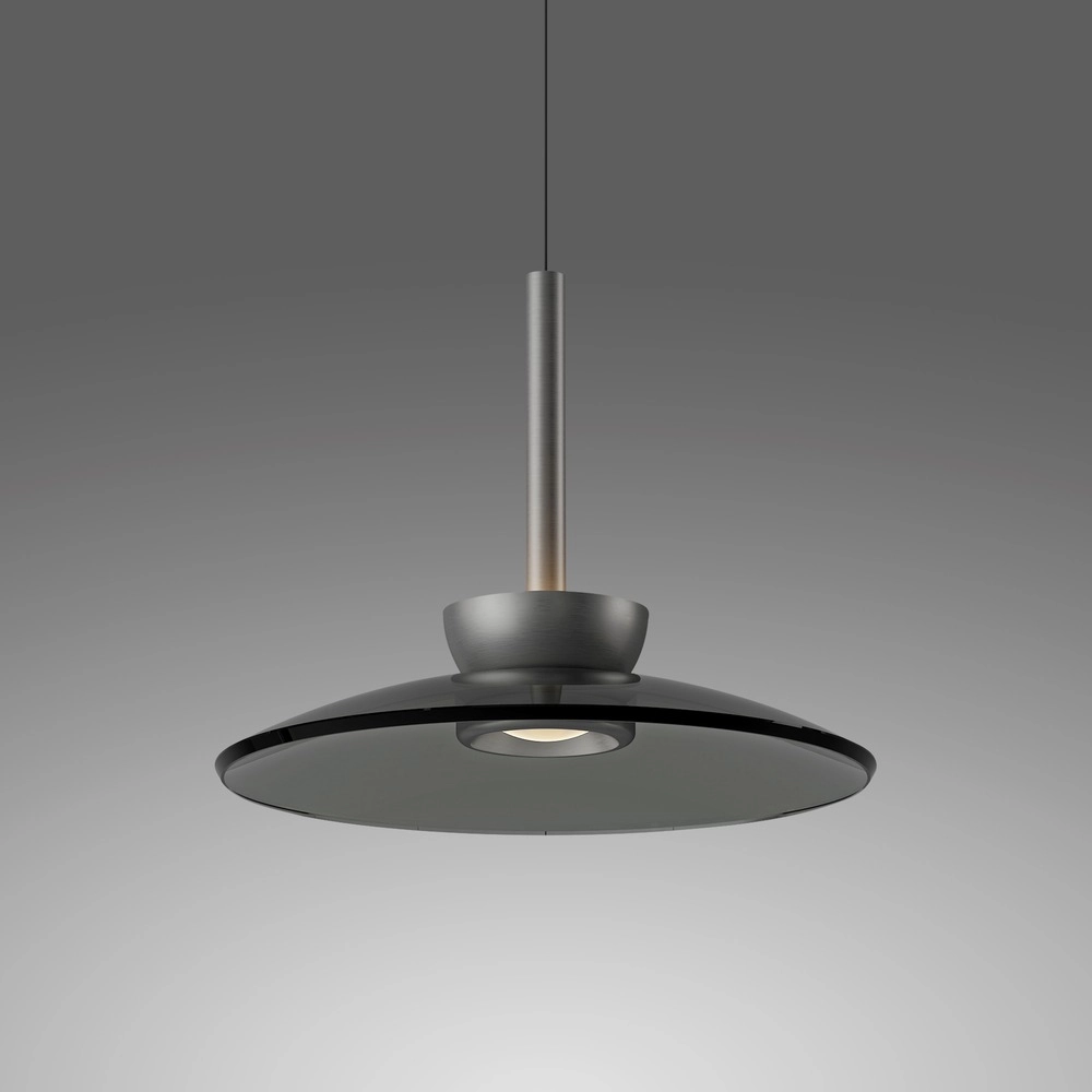 3L eettafel hanglamp Pure Moon platin met smoke glas Paul Neuhaus 4012248386309