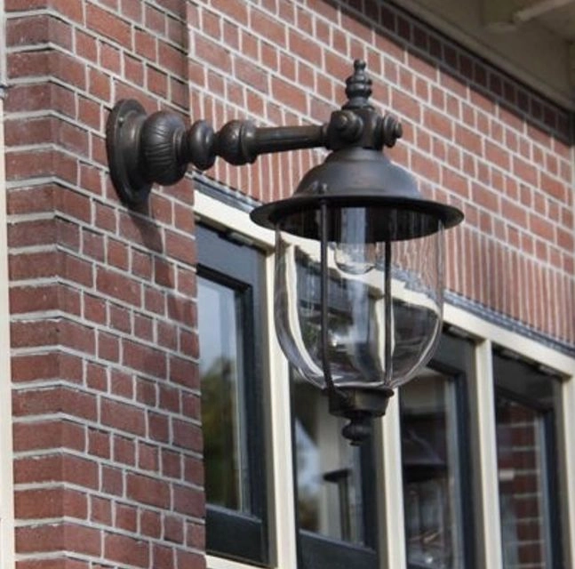 Landelijke buitenlamp Lindau 40cm brons bruin KS verlichting 8714732728409