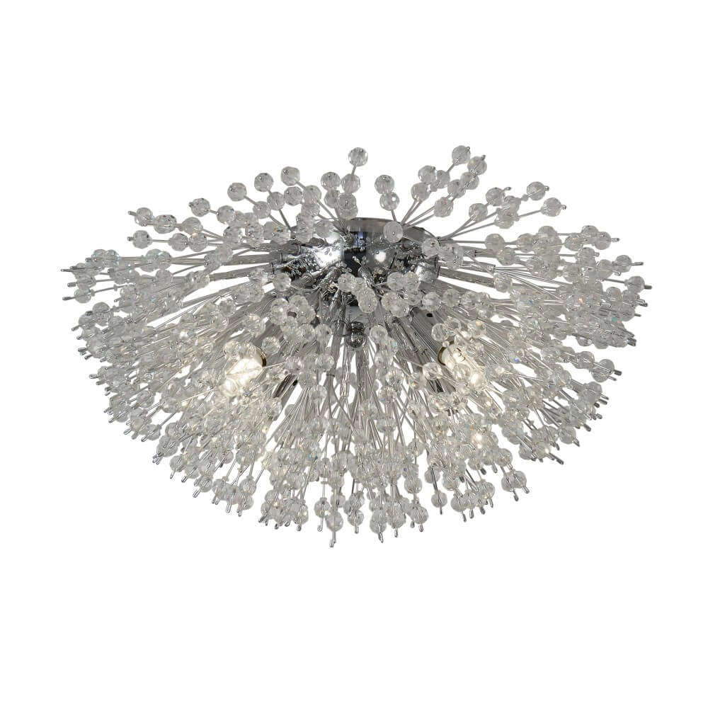 Design plafondlamp Sunburst Ø 29cm chroom Searchlight 5053423243788