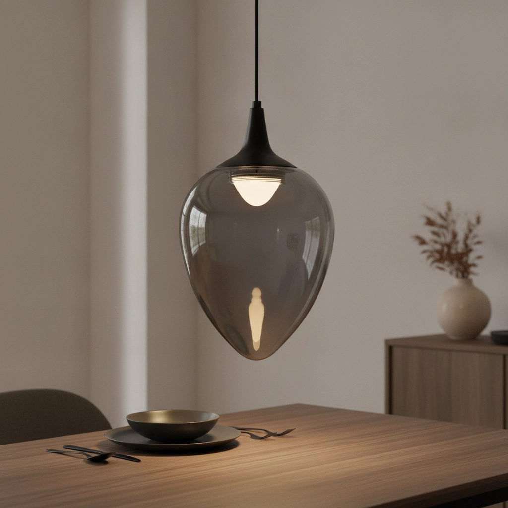 Hanglamp Nali 1-lichts smoke glas