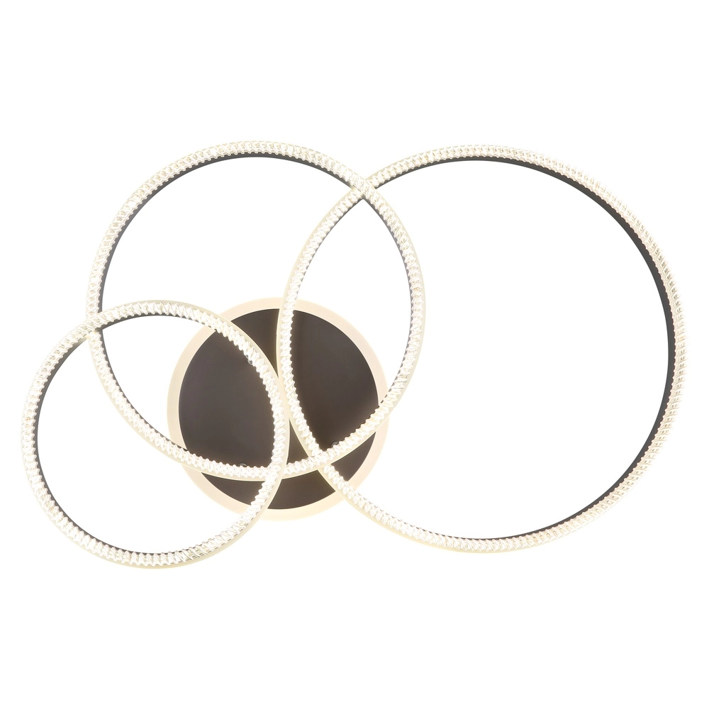 Plafondlamp Francine gunmetal 3 ringen Globo 9007371589630