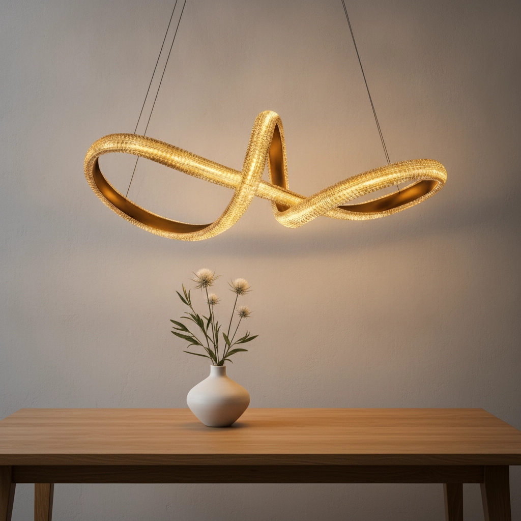 Hanglamp Medora krul goud 75cm