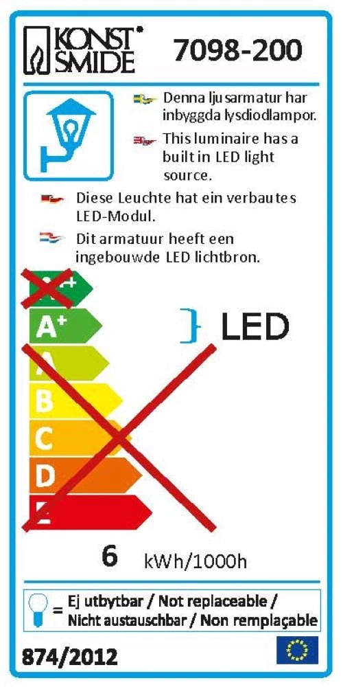 Veranda ledspot Spot Square KonstSmide 7318307098204