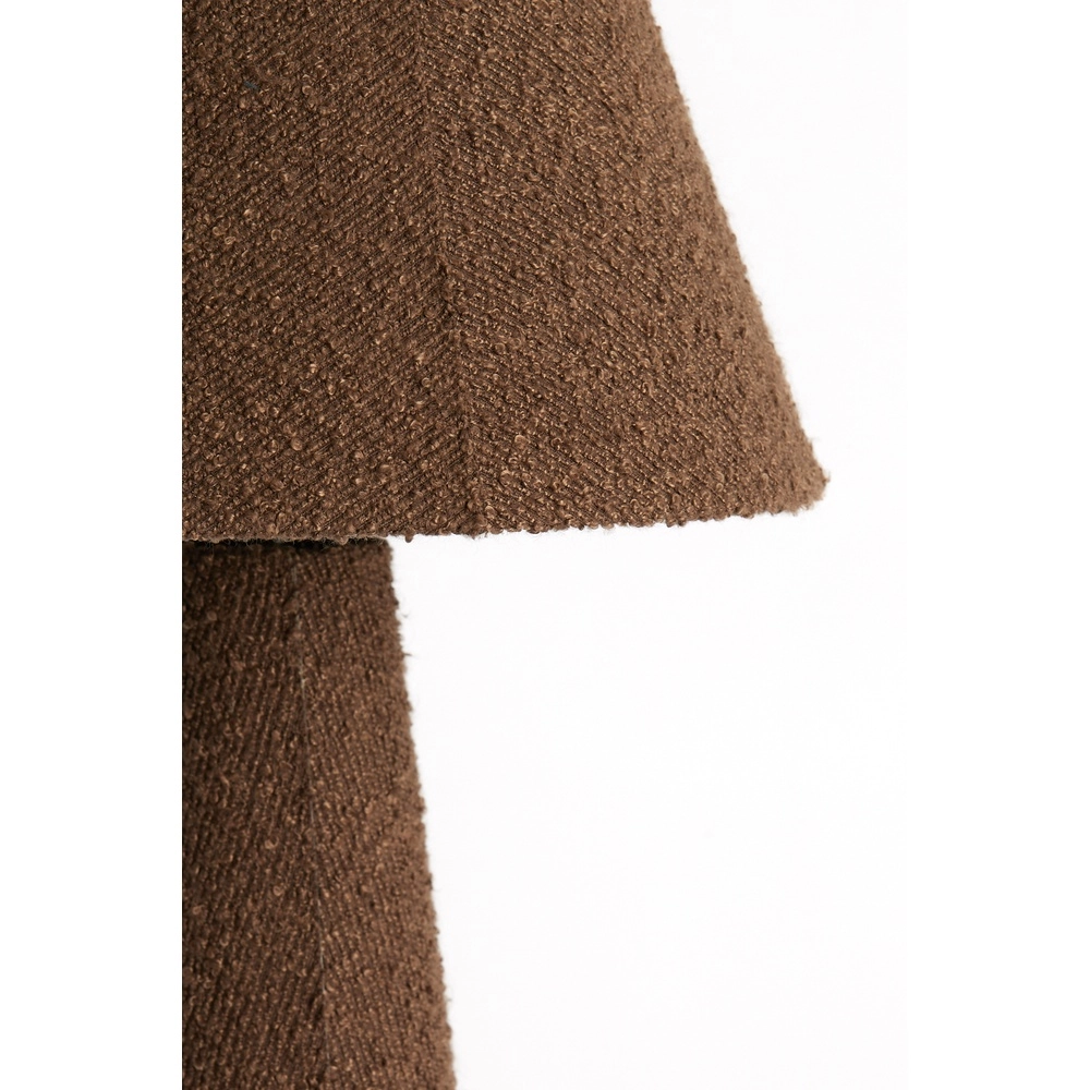 Vloerlamp Devia Ø 50cm - bouclé - bruin Light & Living 8717807759520