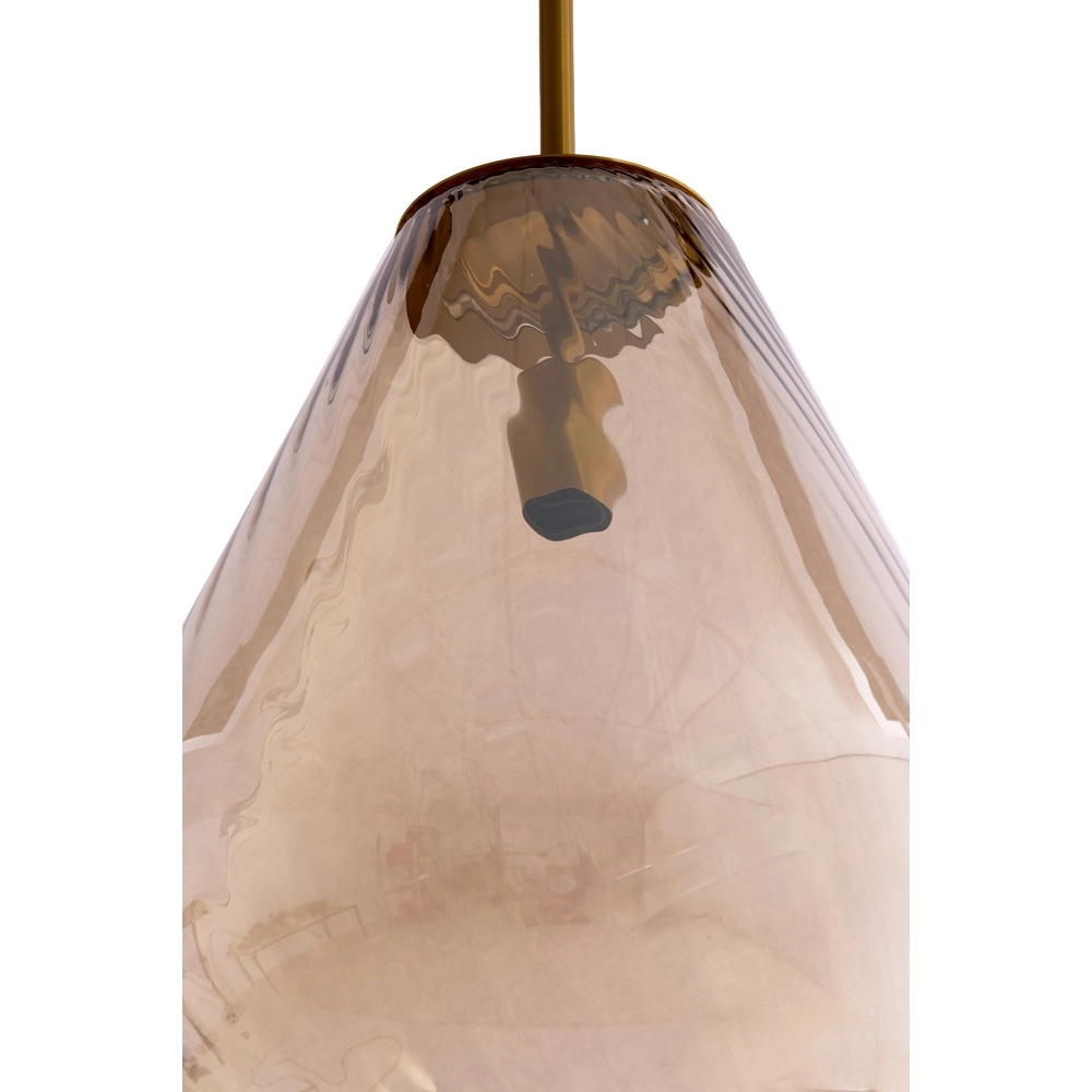 Glazen hanglamp Leona Ø 25cm - amber glas Light & Living 8717807834005