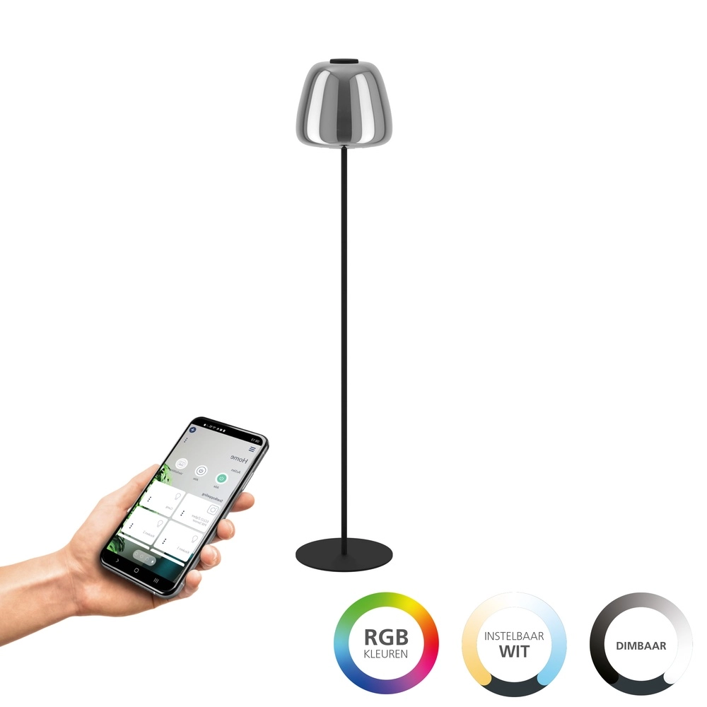 Vloerlamp Alfero-Z smoke glas - app bediening Eglo 9008606312870
