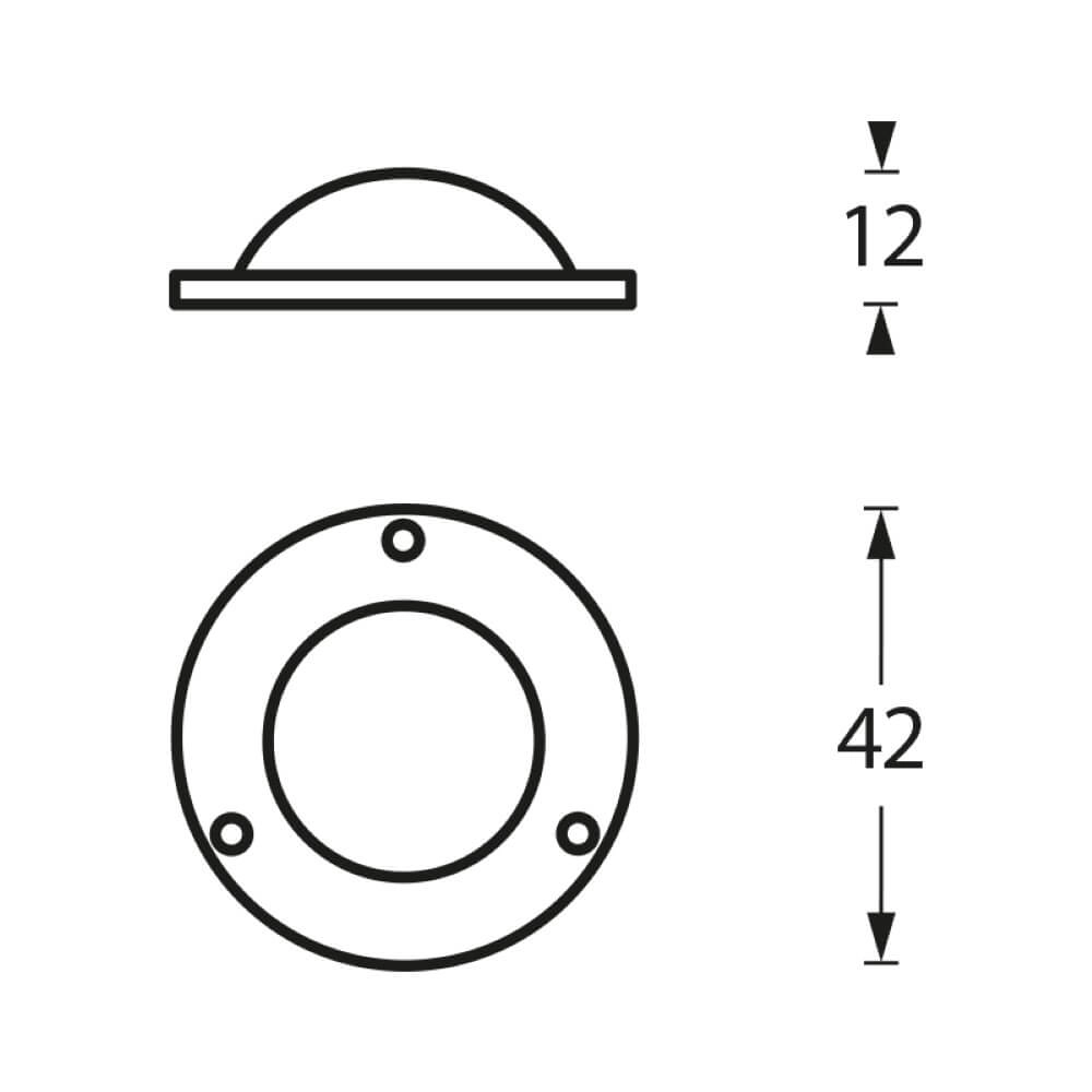 Afdekplaatje Tira voordeurknop zwart Intersteel 8714186089019
