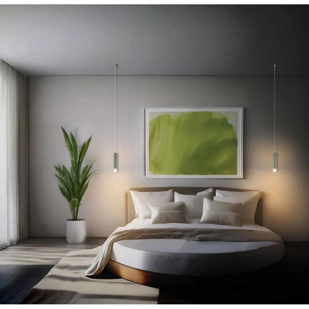 Strakke hanglamp Pelo groen Globo 9007371569359