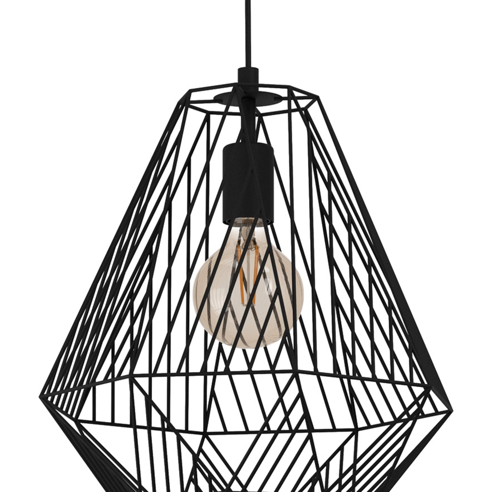 Zwarte draadlamp Stype Ø 33cm Eglo 9002759436926