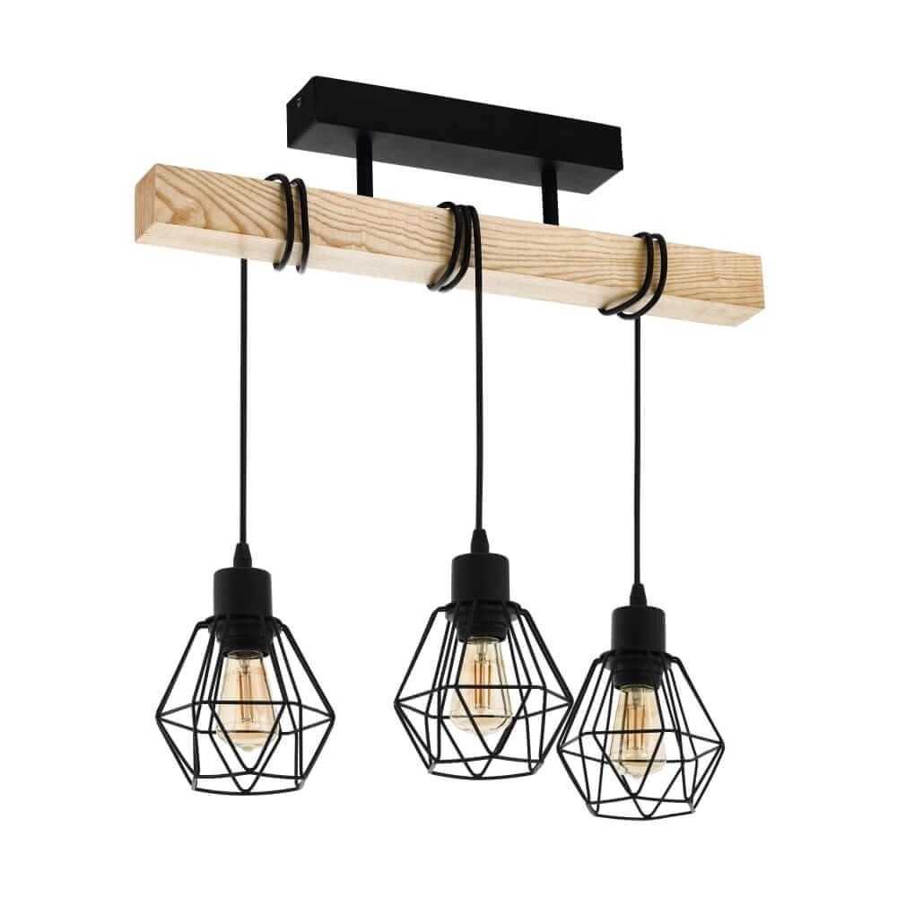 Houten plafondlamp Townshend 5