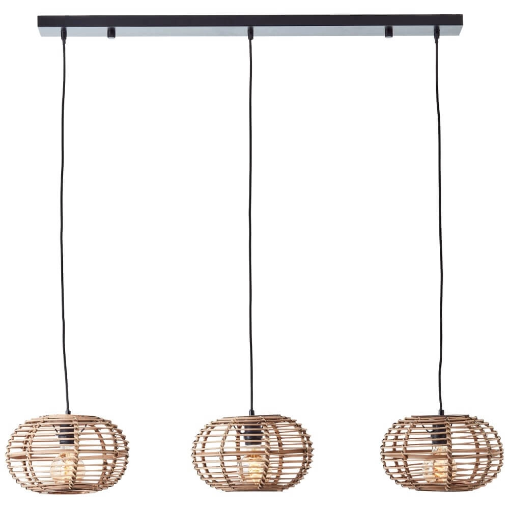 Rotan eettafel hanglamp Woodball