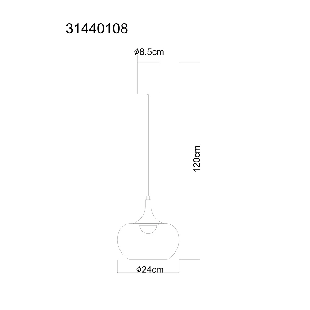 Design hanglamp Lui zwart Globo 9007371583607