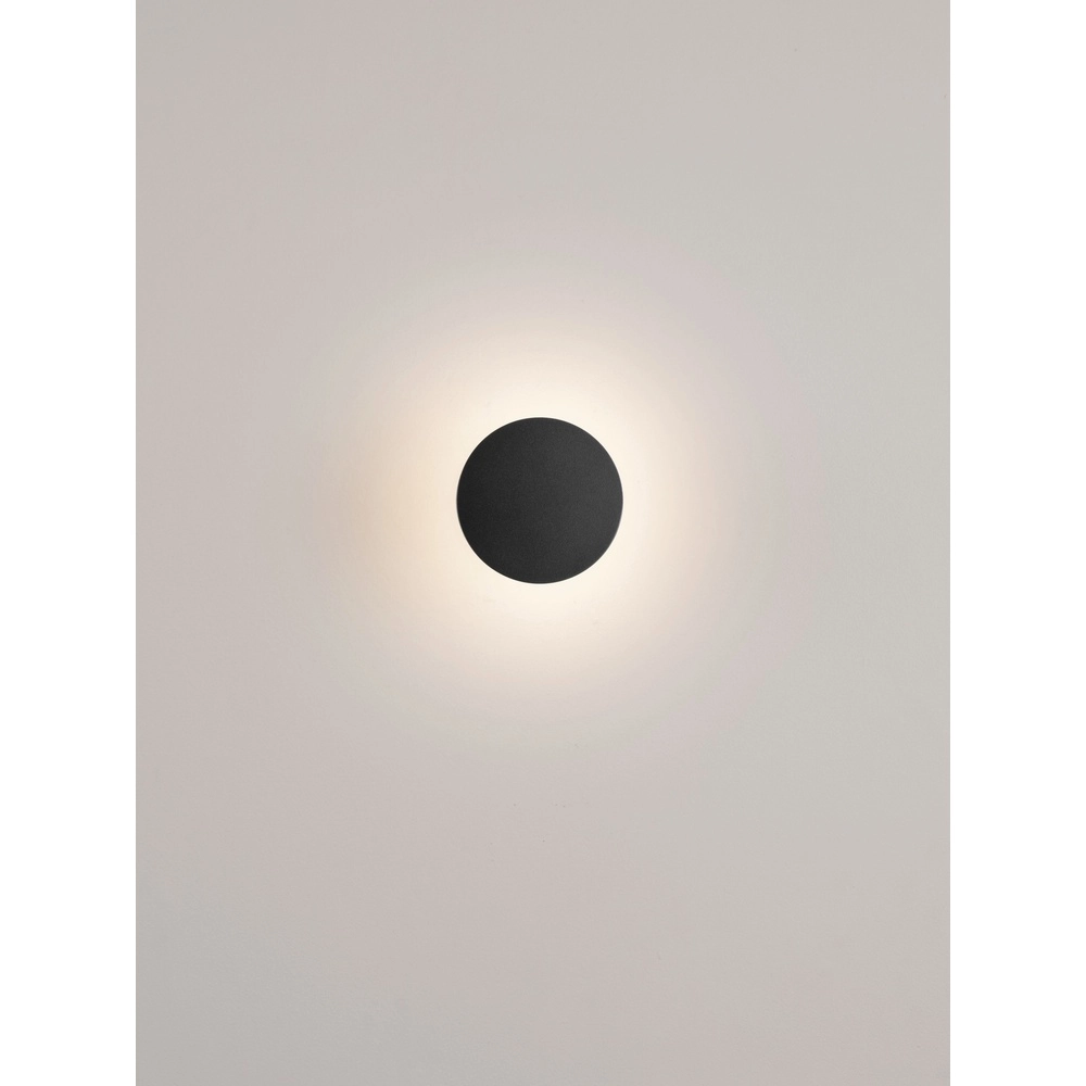 Design wandlamp Gong zwart
