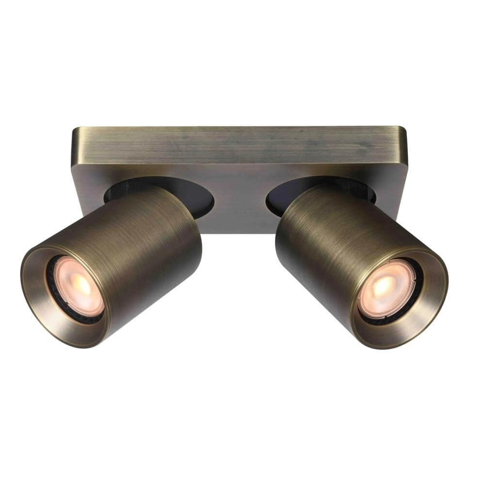 Plafondlamp Megano 2-lichts antiek brons
