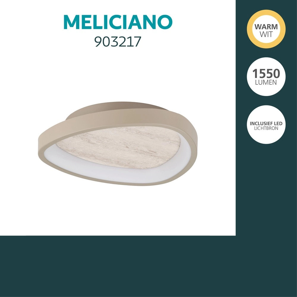 Moderne plafondlamp Meliciano zand bruin Eglo 9008606407095