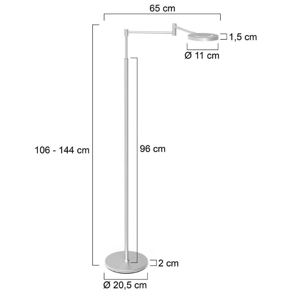 Oplaadbare led leeslamp Soleil geborsteld metaal Steinhauer 8712746166996