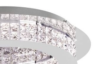 Kristallen plafondlamp Principe 50 50cm metaalgrijs Stars of Light 9002759394011