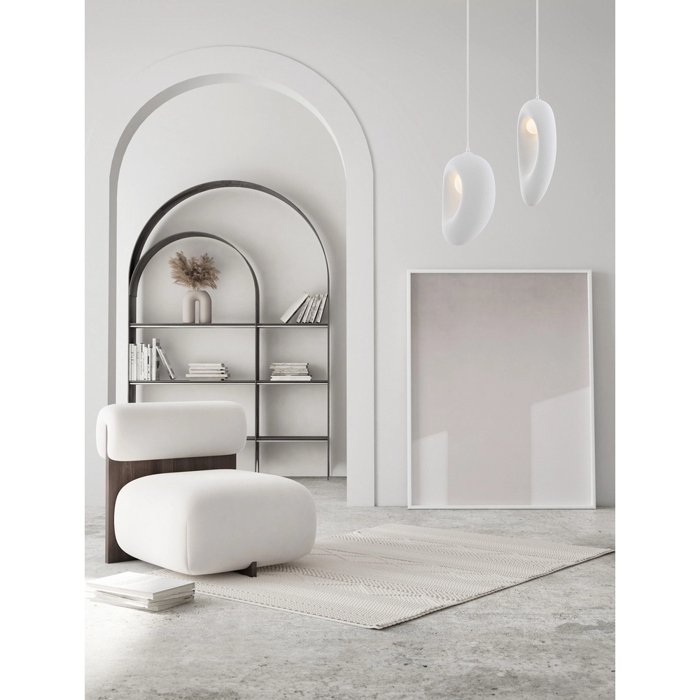 Natuurlijke hanglamp Tempus wit 48cm Lyora 5212017460868