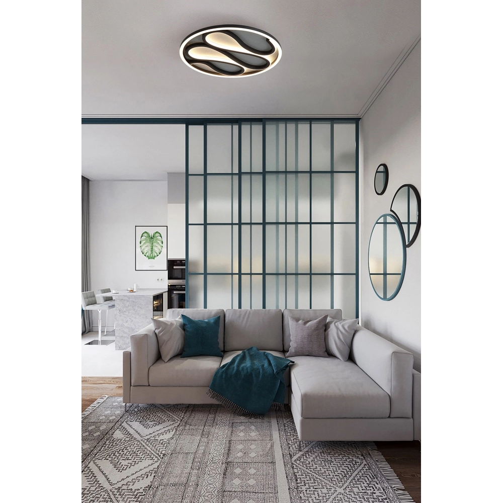 Plafonniere Zendisc slinger zwart Searchlight 5053423298023