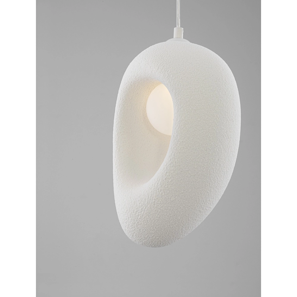 Natuurlijke hanglamp Tempus wit 30cm Lyora 5212017460851