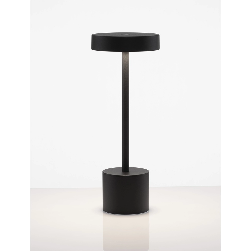 Design tafellamp Fumo oplaadbaar zwart