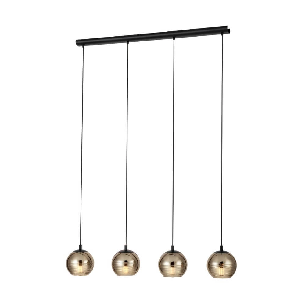 Hanglamp 4-lichts Lemorieta zwart