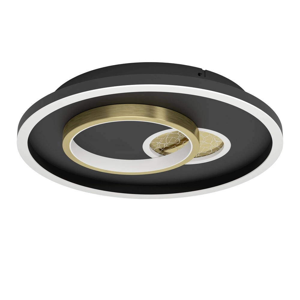 Design plafondlamp Tiriolo led - zwart met goud - Ø 38cm