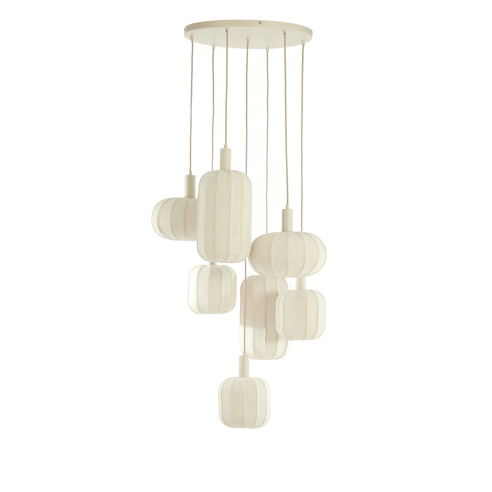 7L vide hanglamp Tufia linnen crème