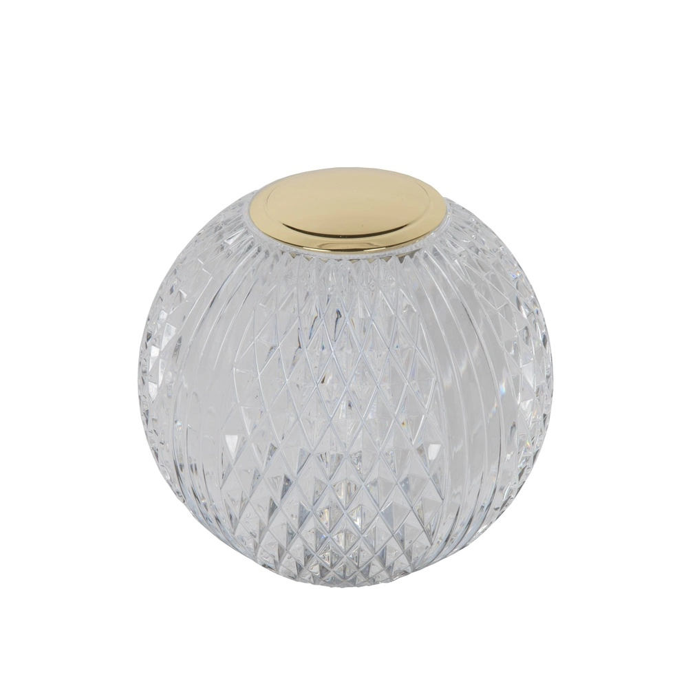 Gouden tafellampje Cintra oplaadbaar Ø 9cm - 2700K