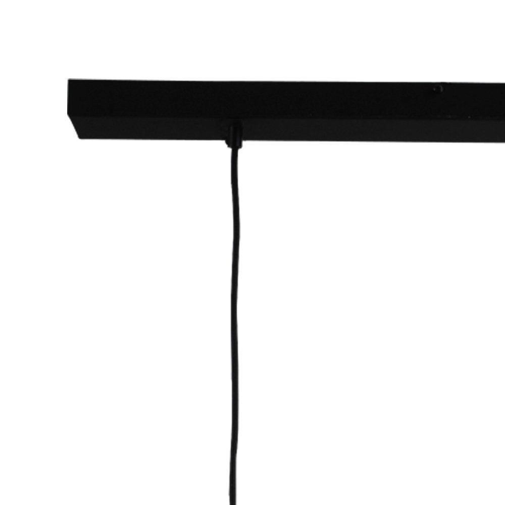 Eetkamer hanglamp Lett lll 28 2-lichts zwart met smoke glas Masterlight 8718121183329