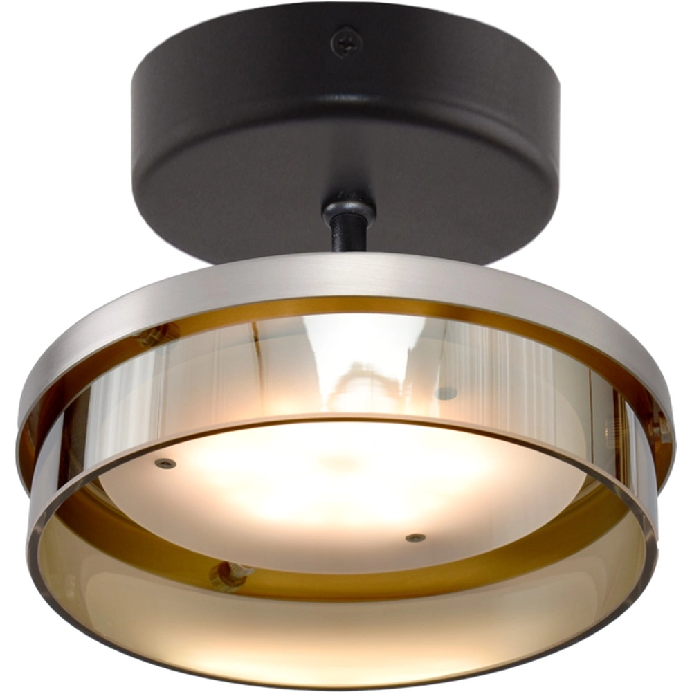 Plafondlamp Imperia zwart met nikkel