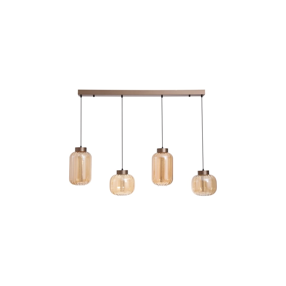 Design hanglamp Lille met amber glas