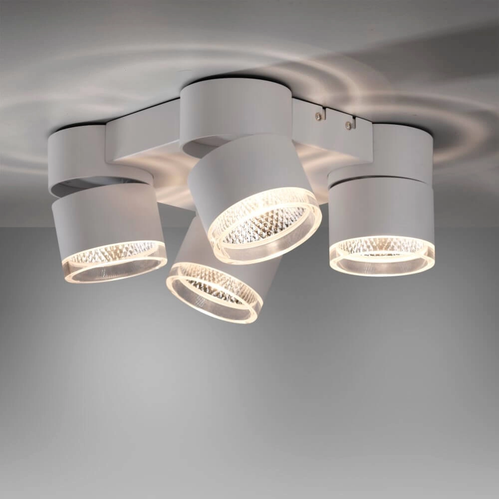 Witte plafondlamp Pure Nola 4-lichts Paul Neuhaus 4012248374559