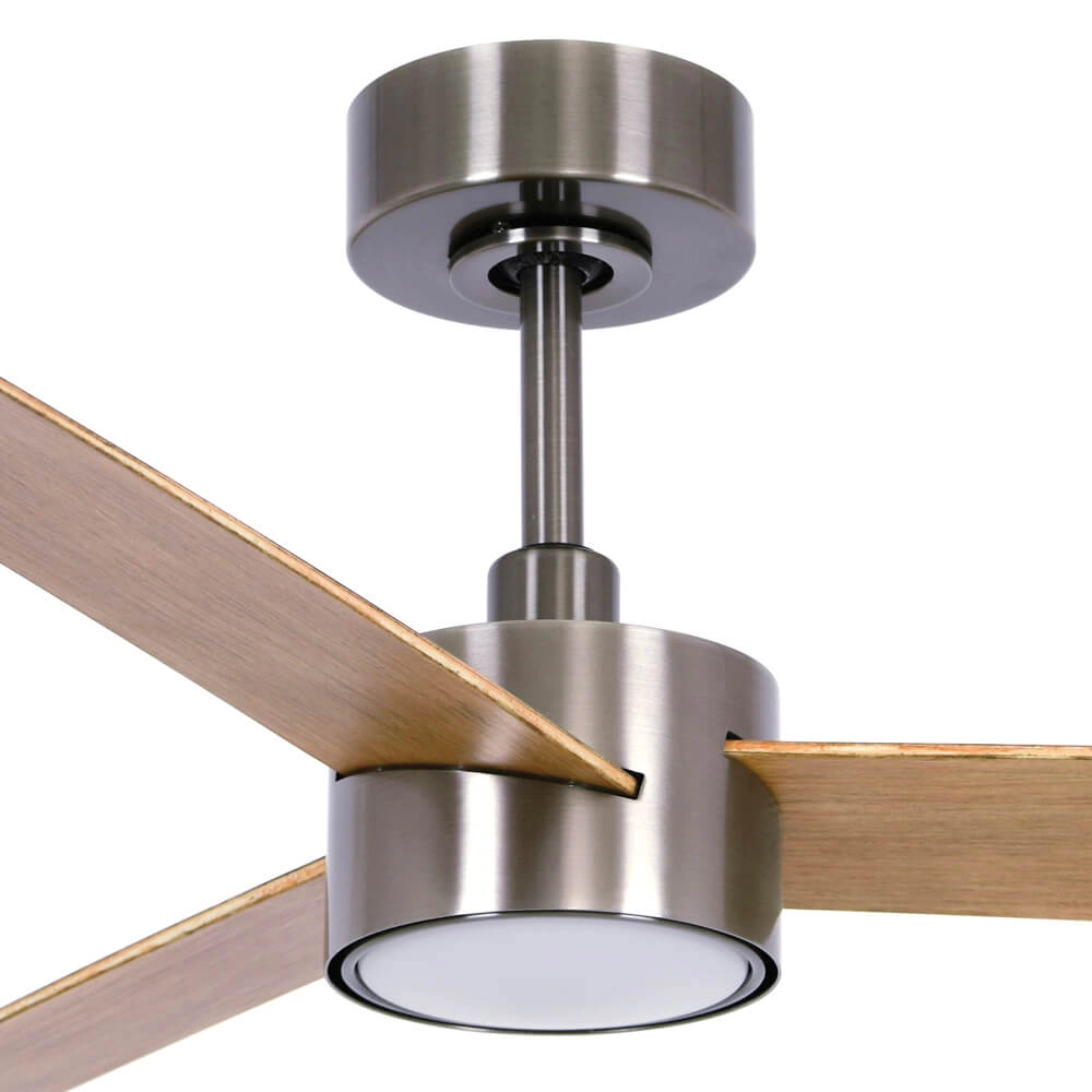 Plafondventilator Climate IV nikkel met hout Ø132cm Beacon 9333509192770