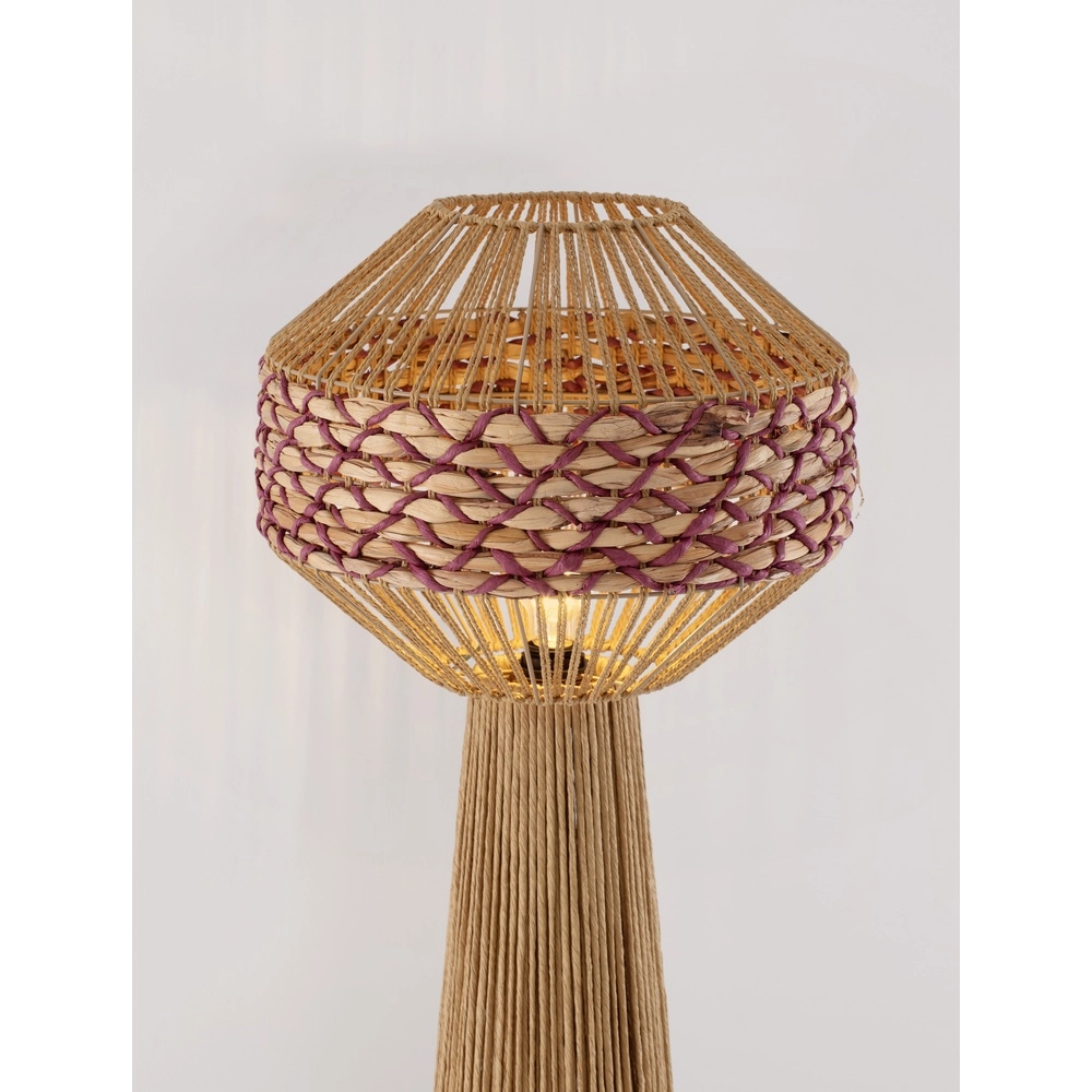 Vloerlamp Mapi Ø 42cm rood met bruin Lyora 5212017477347