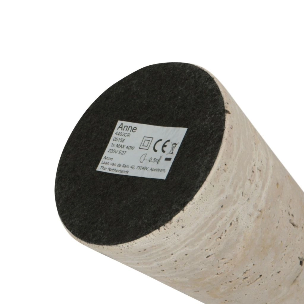 Tafellamp steen Travino met stro kap Ø20cm Steinhauer 8712746183504