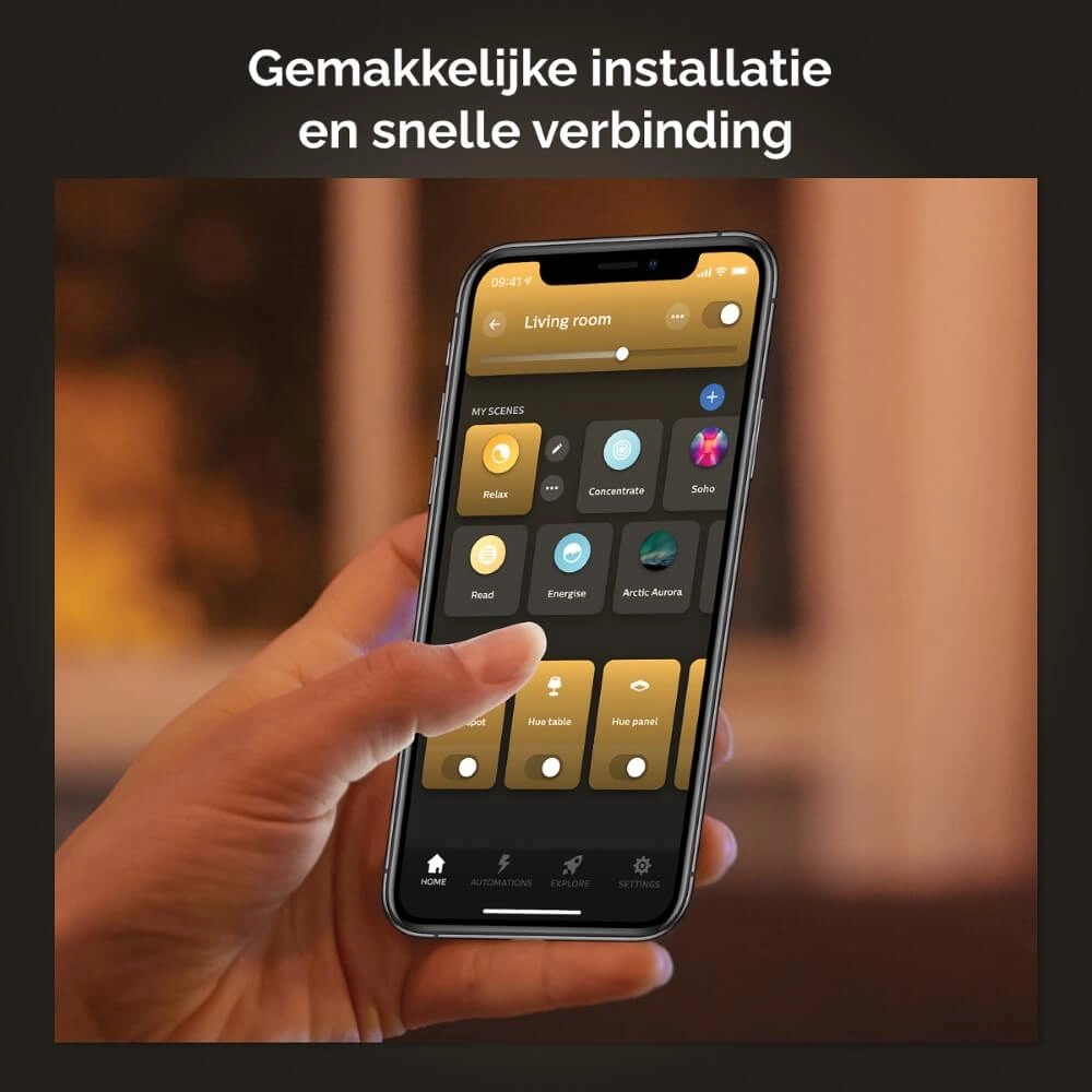 Plafondlamp Hue Still - White Ambiance Ø 39,1cm zilvergrijs Philips 8719514341333