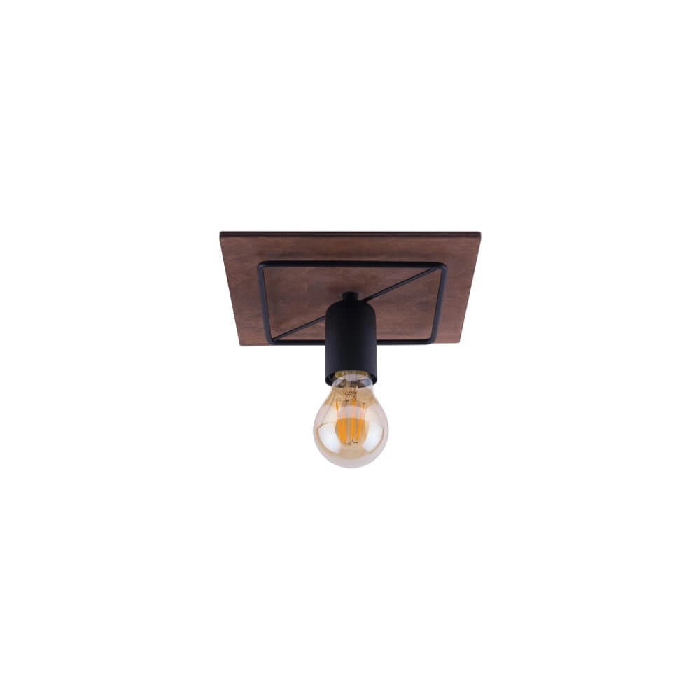 Houten plafondlamp Coba