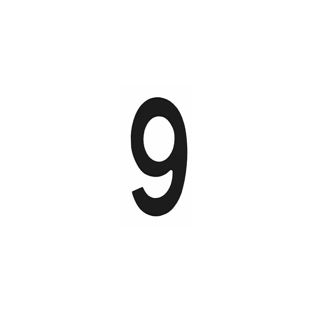 Huisnummer 9 Numbra zwart